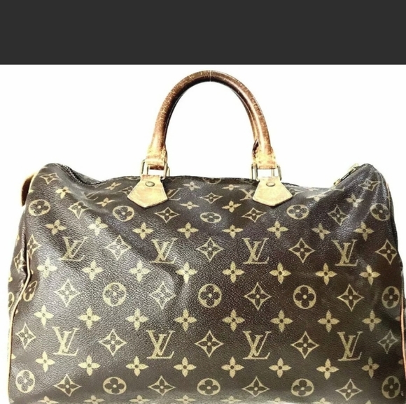 🥳HP🥳 Louis Vuitton Men's Women's Speedy 35 Bag Brown Gold - Picture 2 of 11